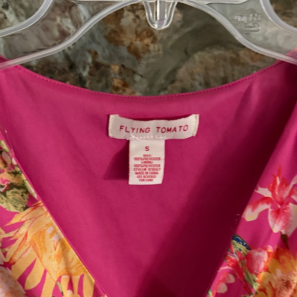 Flying Tomato Pink Floral High Low Dress - Picture 3 of 5